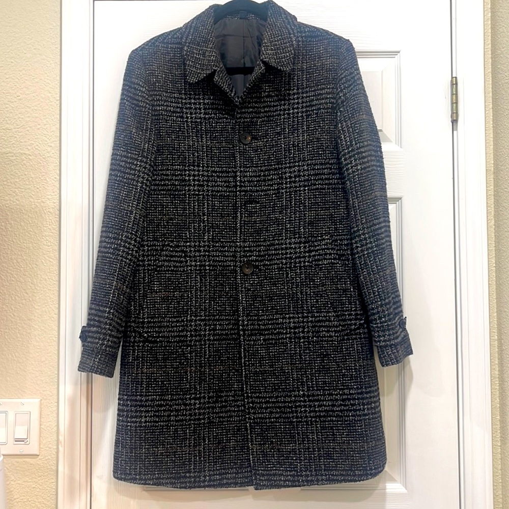 NWT J. Crew Plaid Thompson Car Coat in Size 36